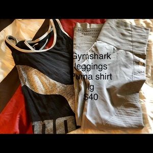 Puma shirt gymshark leggings used